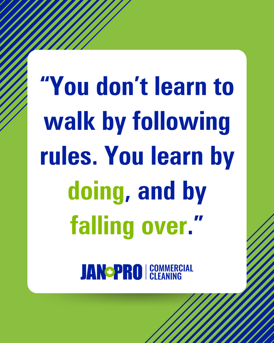 No one starts out knowing everything. Growth comes from showing up, learning, adjusting, and getting back up stronger each time. Our franchise owners build their businesses through real-world experience and continuously improve their operations. 
#BusinessOwnership #JANPRO