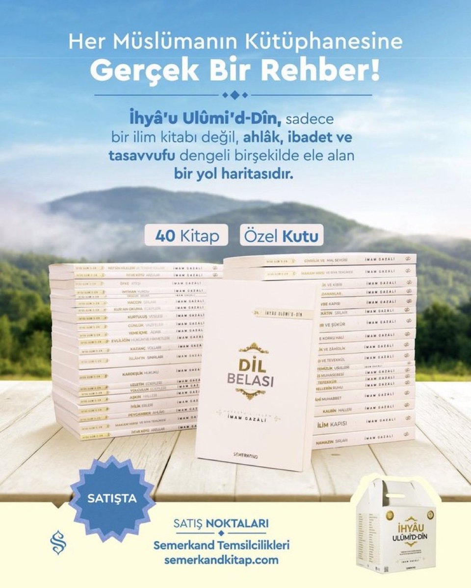 CezmiAkgul's tweet photo. Hüccetü’l İslâm - İmam Gazâlî
İhyâ’ü Ulûmi’d-Dîn https://t.co/ZLH7NpkpLI