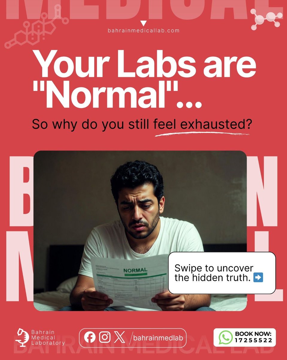 bahrain_Lab's tweet image. Feeling low on energy? 🔋 Free Testosterone—not just Total—shows your true fuel. Bound hormones don’t work, so knowing both levels matters. 🏎️💨
📍 Bahrain Medical Laboratory
🏠 Home sample collection
📞 17255522
#MensHealth #Testosterone #BahrainMedicalLab