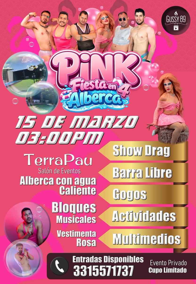 Nos vemos este 15 de Marzo a las 03:00pm en Terraza (TerraPau)  por carretera a Chapala a un costado del hotel Tapatío

Indispensable Llevar Vestimenta Rosa 
y toda la actitud para los Multimedios.
ya tienes tu entrada?
compra ahora aquí
3315571737 (Único medio de compra)