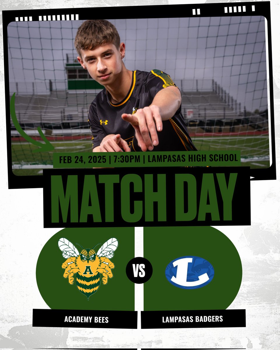 Your Bees soccer team has a match at Lampasas at 7:30pm. We want to see YOU there! <a href="/Coach_B_Tucker/">Brett Tucker, M. ED.</a> <a href="/TemBelSports/">Greg Wille</a> @coachwood6741 <a href="/astronobees/">Tom Oliver</a>