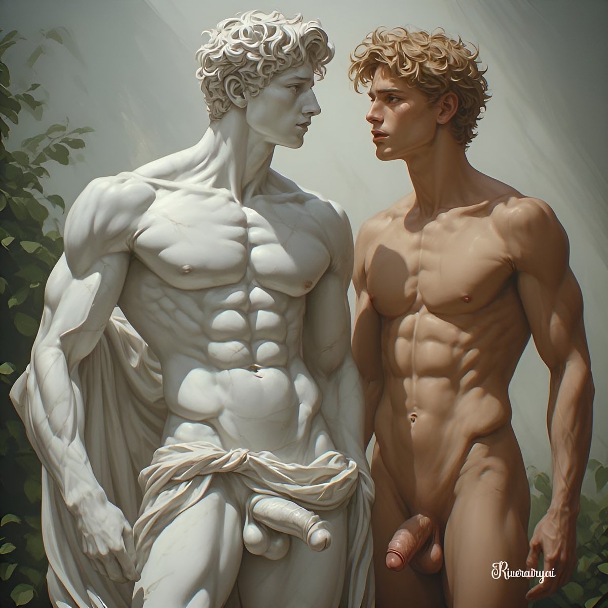 At twenty-two, he had the kind of beauty that made strangers lose their words—clean lines, sun-warmed skin, and eyes too thoughtful for someone so young. Yet it was not a living soul who captured his heart, but a marble statue tucked away in the quiet corner of a museum