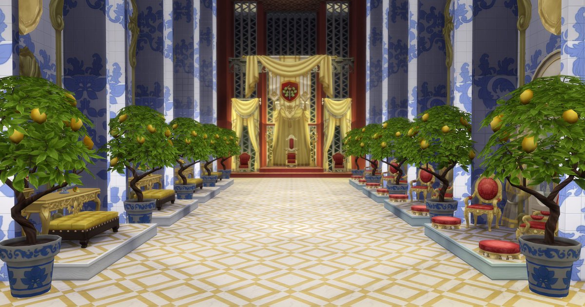 I set out to create a palace for The Arabian Prince and The American Cowboy called Lemon Tree Road. I'm considering changing thev name to the Eternal Palace because it's taking so damn long, lol. #SimsPartner
