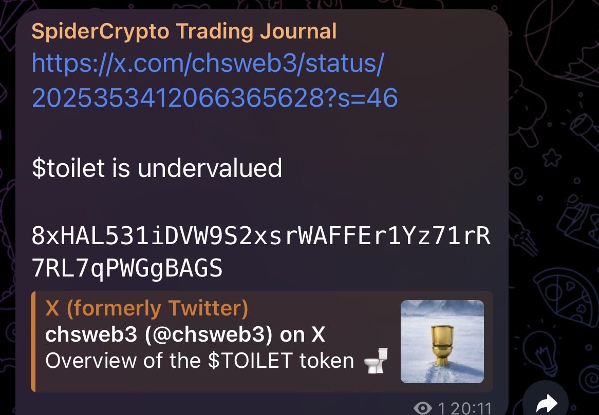 CryptoGohan333's tweet photo. Short term price action because @SpiderCrypto0x shared it in his channel. 

Do understand this is a long-term hold and not a quick flip https://t.co/k4gEjGDCjL