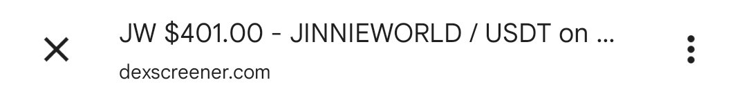 TokenJW's tweet photo. You guys might be taking it as a joke!
But it isn't
#JINNIEWORLD #jwtoken #pancakeswap #dexscreener #cryptoraid #BNB https://t.co/DniMOTzn4n
