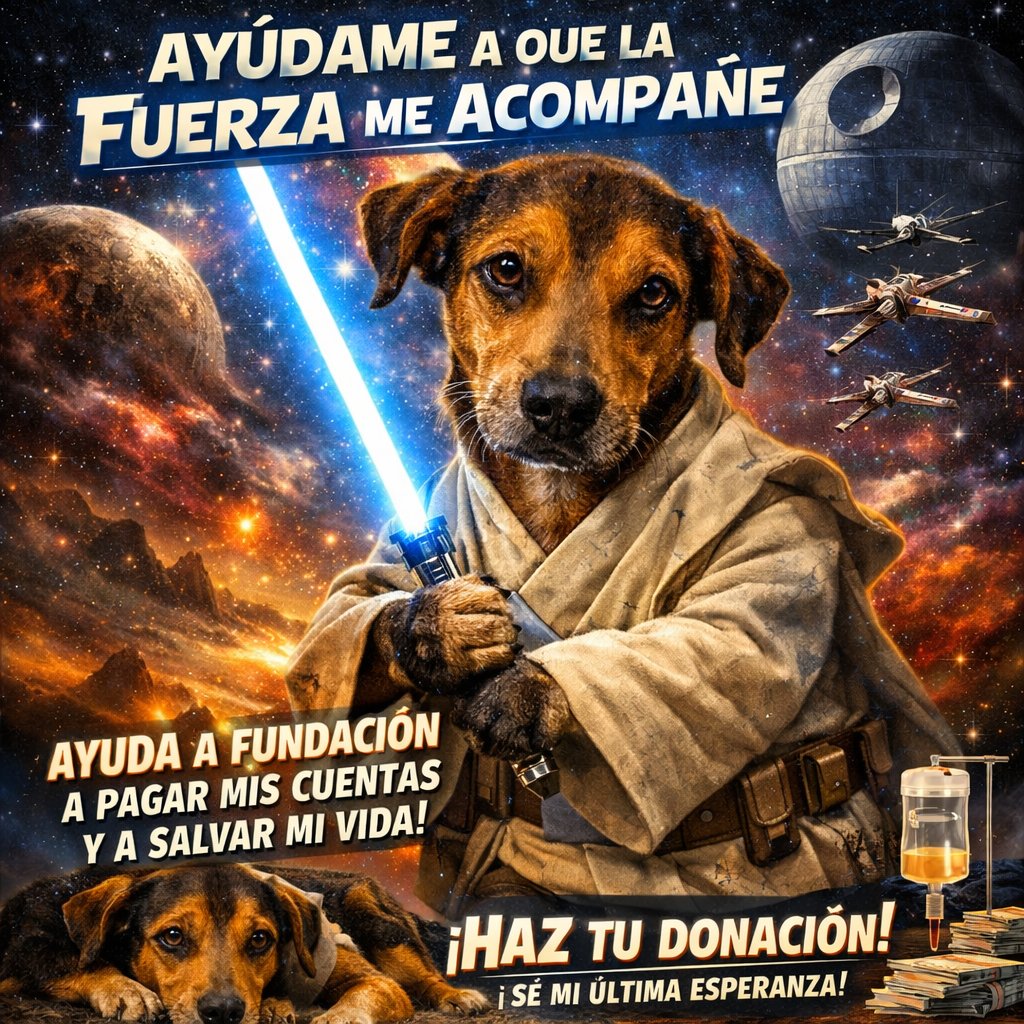 Luke está luchando por su vida.

Su tratamiento es urgente y no podemos cubrirlo solos.

Hoy te necesito más que nunca.

Cualquier donativo, por pequeño que sea, puede salvarlo. 🐾✨

Ayúdame a que la fuerza me acompañe.

Ayuda a Fundación Toby a seguir luchando por mí.

💳