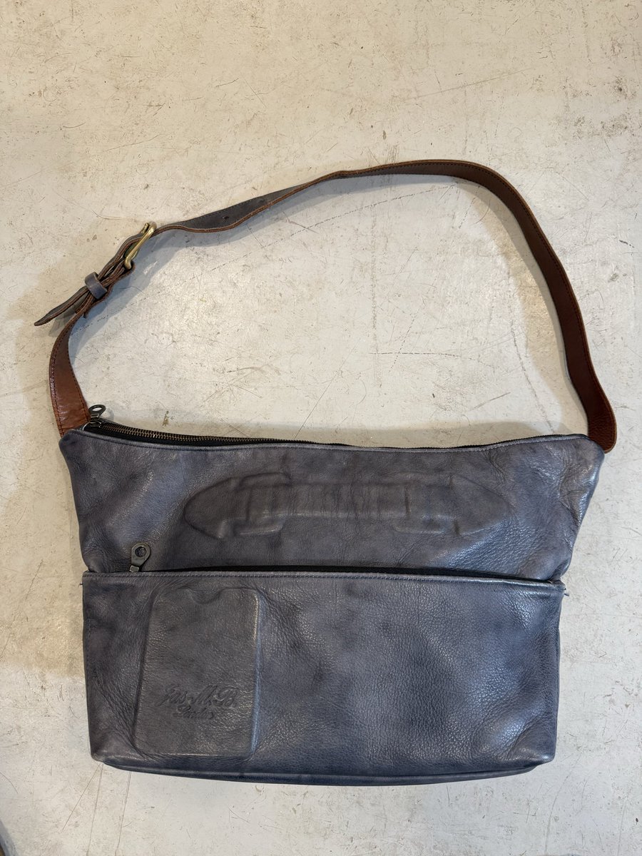 Late 00's Mihara Yasuhiro x JAS M.B. Handmade Shoulder Bag, Blue