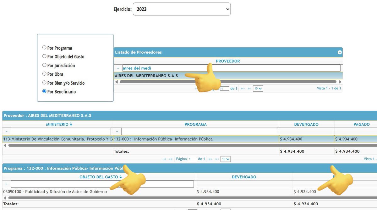 JAVIER PRETTO JUNTO A SU HIJO NICOLAS MONTARON UN ESQUEMA DE 2 EMPRESAS PARA COBRAR PAUTA DE LLARYORA🚨🚨🚨
Aires del mediterráneo S.A.S a nombre de Fernando Duhalde amigo de Pretto.
Palaos Multimedia es de Aníbal Chirino amigo de Javier Pretto.
Hay más pruebas.
ALERTA ENSOBRADO