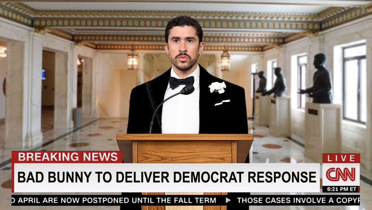 Democrats Announce State Of The Union Response Will Be Delivered By Bad Bunny buff.ly/628KDZy