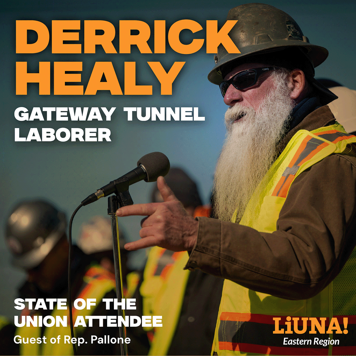 NJLaborersPAC's tweet photo. ✊ Derrick &amp; Justin of @LIUNA #Local472 are repping us as @FrankPallone &amp; @RepNellie's guests at State of the Union.

Derrick: "Is it just politics as usual &amp; @POTUS's going to say one thing &amp; do another?

Justin: " @GatewayProgNews shouldn't have been stopped. It's upsetting." https://t.co/s4lIdTrmrT