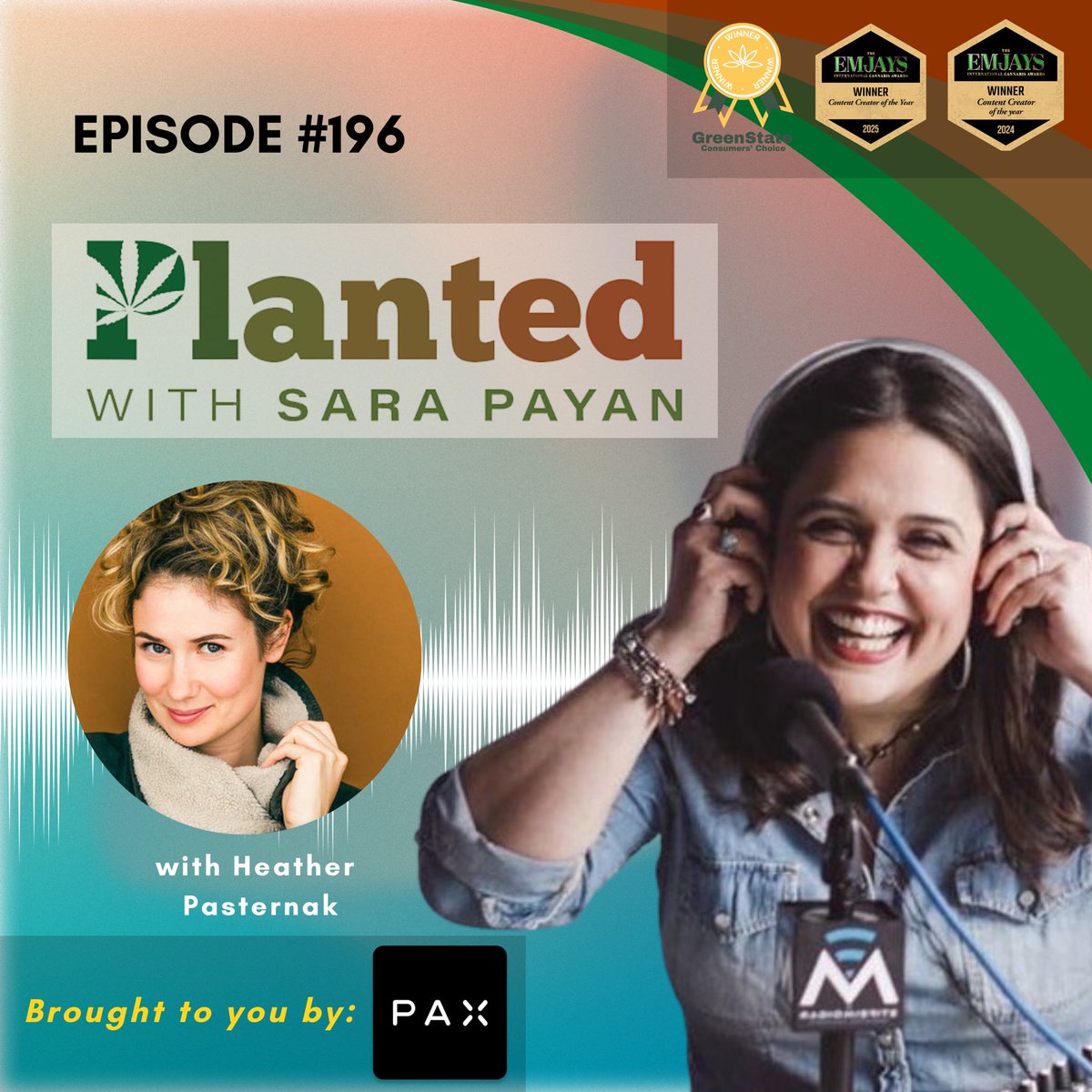 It’s Tuesday, and the latest episode of Planted with Sara Payan is LIVE!

This week, Sara sits down with brilliant comedian, Heather Pasternak! 

⛓️‍💥 radiomisfits.com/psp196/

<a href="/HelloPasternak/">Heather Pasternak</a> <a href="/pax_official/">PAX</a> <a href="/SaraMPayan/">Sara Payan</a> <a href="/JVPehrson/">Jeff Pehrson</a> #cannabis #podcasts