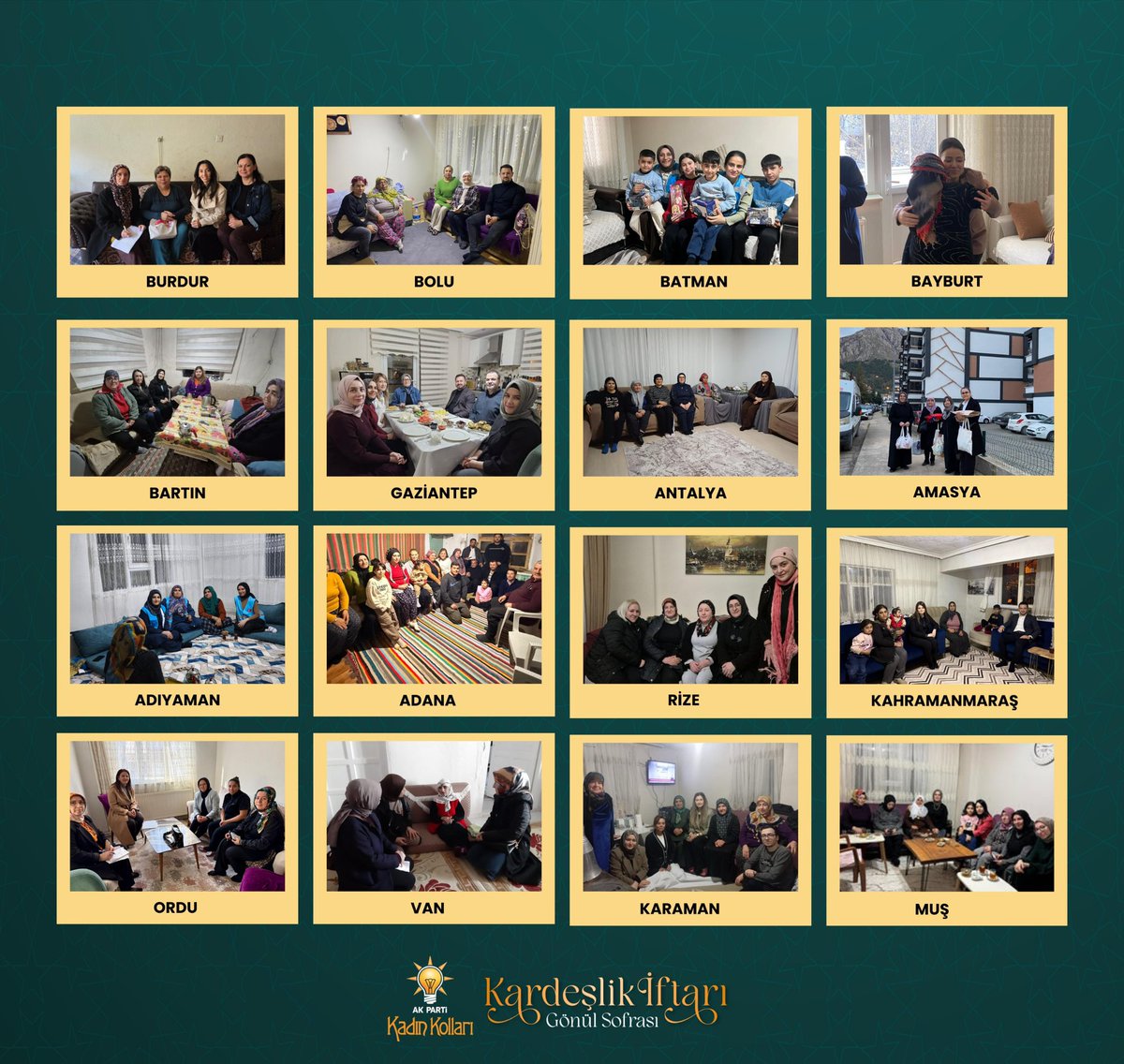 Gönül soframızda mesafe yok, kardeşlik var!

Türkiye’nin dört bir yanında, 81 ilimizin tamamında hanelere misafir oluyor; Ramazan’ın maneviyatını en samimi bağlarla çoğaltıyoruz. 

Niyetimiz bir, yolumuz bir, soframız bir. Milletimizle omuz omuza, gönül gönüle olmaya devam