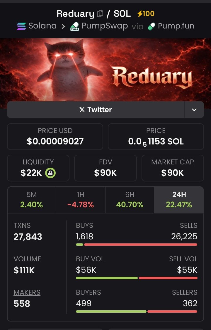 MAY HAVE FOUND THE NEXT 100x

$Redbuary is moving hard 👀

From the dev that gave us $Uptober $85M Mcap. 

Proud to partner with $Redbuary let’s see if we can push to 100M Mcap.

FXXYCLUw6iGDgyRts3HwzcL6MXDeZLfid5EiYqZApump