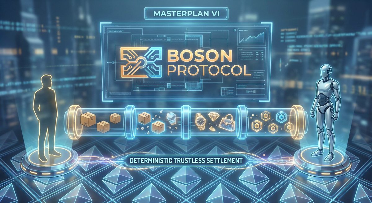 BOSON UNVEILS MASTERPLAN VI

$BOSON is claiming the lane as the decentralized commerce layer.

The setup is verifiable RWA exchange. We are talking humans dealing directly with AI agents. Deterministic. Trustless settlement.

RWAs are anchoring to $ETH infrastructure. The