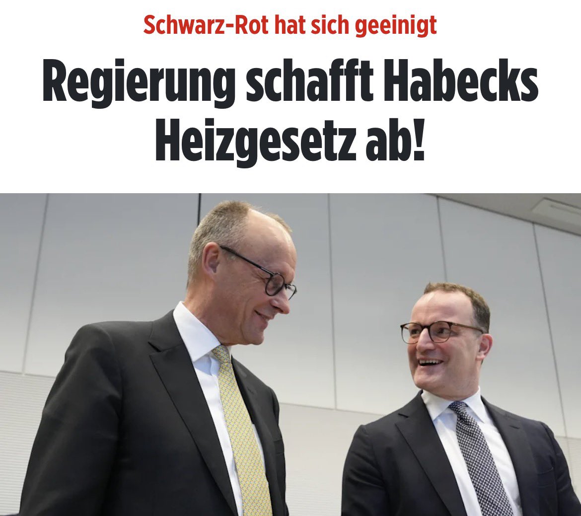 Habecks Heizgesetz ist Geschichte. Öl- und Gasheizungen können auch über 2045 hinaus laufen. 

Fehlt noch die Abschaffung der CO2-Steuer. Sonst bleibt es ein schleichendes Verbot durch die Hintertür.
