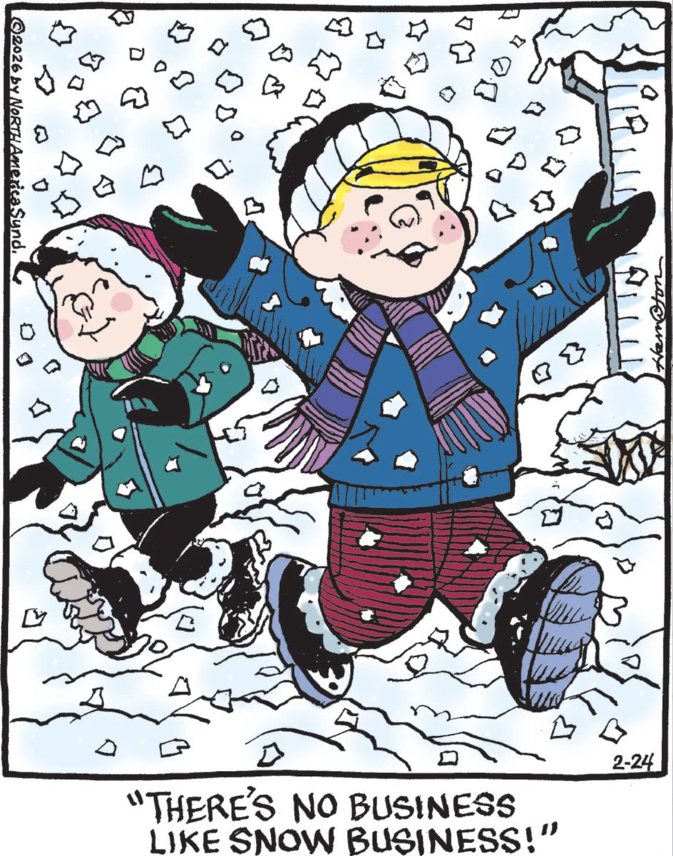 ComicsKingdom's tweet image. School’s closed. Chaos is open. ❄️😈
#SnowDay #DennisTheMenace #ClassicComics #LegendsLiveHere