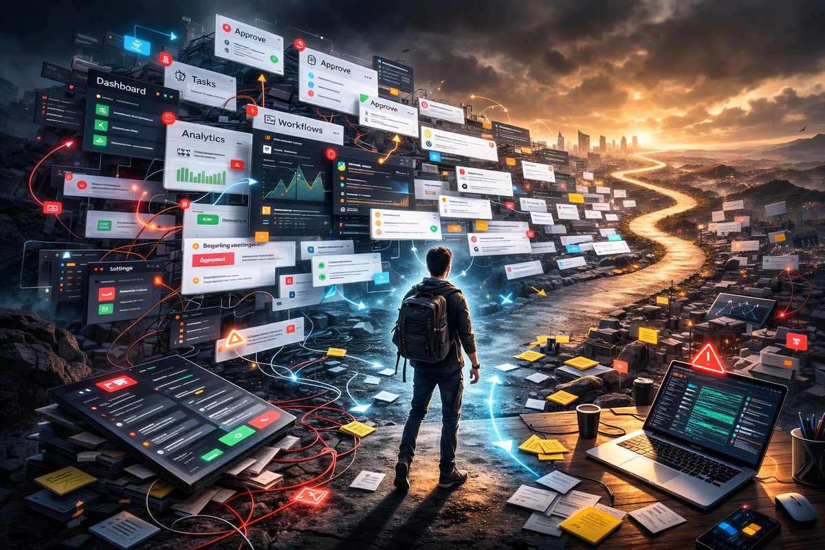 pareshpective's tweet photo. We built layers of software for decades.
Dashboards.
Workflows.
Approvals.
Abstractions on top of abstractions.

And we called it progress.

#ClaudeCode #Codex @opencode https://t.co/iqM0iAmORu