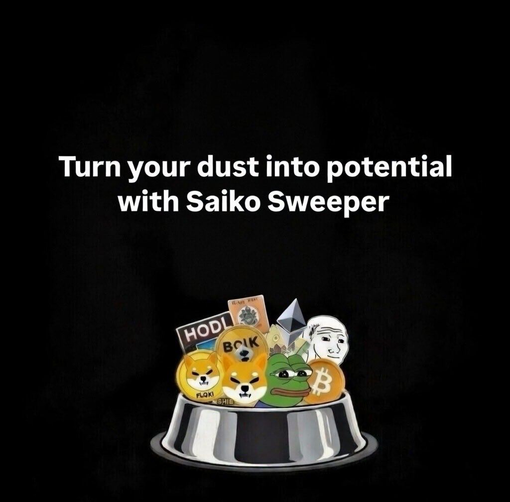 Stop being a cuck sitting in that chair, staring at the red chart like it’s gonna suck you off for being patient.

Get the fuck up.

Your bag finished bleeding? 🩸 

Perfect. Saiko Sweeper has the solution.

Send your dust tokens to the address below, all communities are welcome