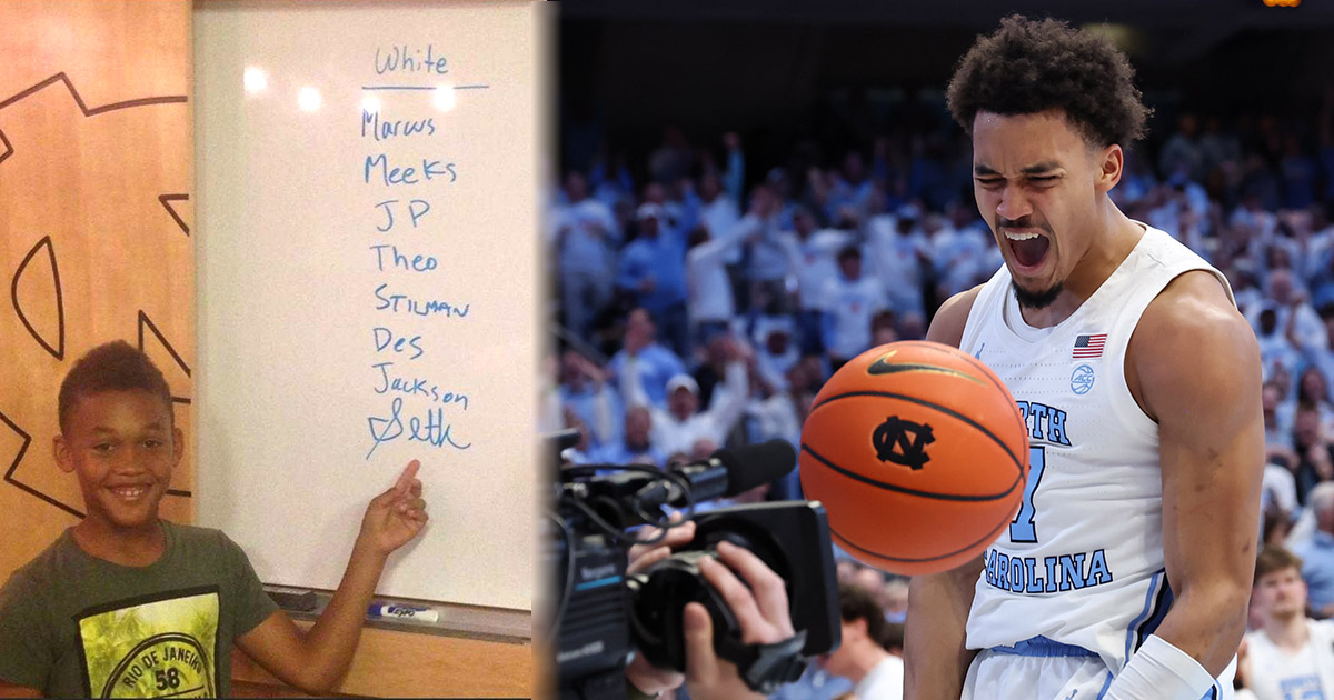 InsideCarolina's tweet photo. Seth Trimble's Tar Heel story includes many important bonds, the most important of which is with the school.

Because in an era where four-year careers at one school have diminished, every year UNC has chosen Trimble, and him it.

Story from @RellDMC (+): https://t.co/0exp6JIOvj https://t.co/z6mxjtx74d
