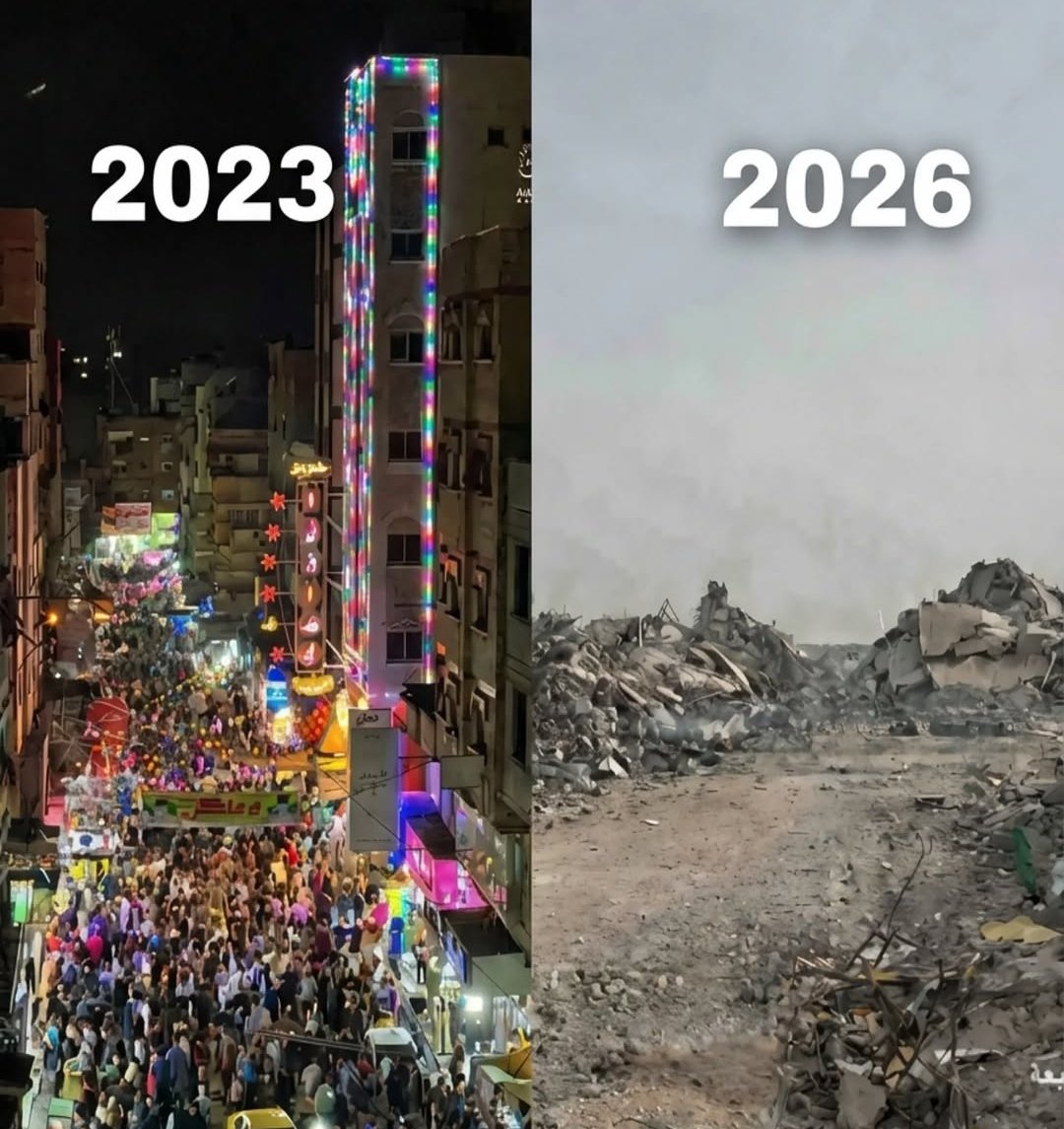 The difference in Gaza in just three years.