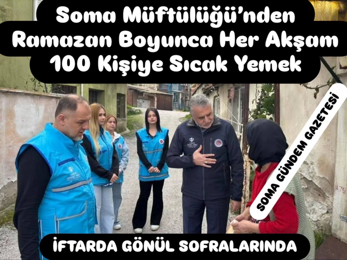 Soma Müftülüğü’nden Ramazan Boyunca Her Akşam 100 Kişiye Sıcak Yemek

Soma Müftülüğü, Ramazan ayı boyunca ihtiyaç sahibi vatandaşlara yönelik anlamlı bir dayanışma çalışması yürütüyor. Program kapsamında her akşam yaklaşık 100 kişilik...

Haber:
instagram.com/p/DVJpAJPDHFa/…
