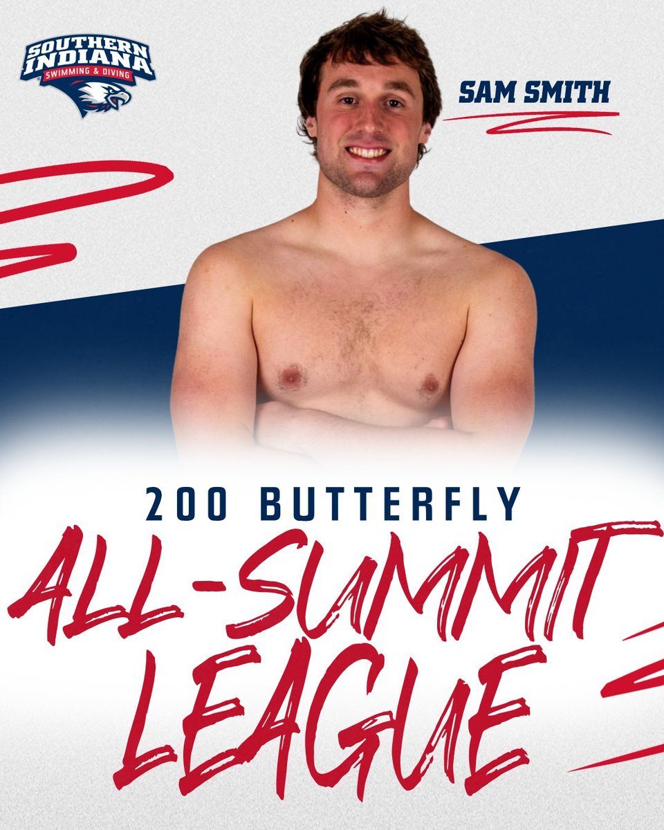 USIAthletics's tweet photo. 🌟𝓐𝓛𝓛-𝓢𝓤𝓜𝓜𝓘𝓣 𝓛𝓔𝓐𝓖𝓤𝓔🌟

@usi_swimdive had two athletes named to the All-Summit League team due to their individual performances at the Championships last week! Anna Bunnell earned a spot with a third-place finish in the one-meter dive, while Sam Smith earned the team's first event victory in the 200 Butterfly!

🔗 https://t.co/GIxhzSm83M

🦅🏊‍♂️ #GoUSIEagles #ReachTheSummit