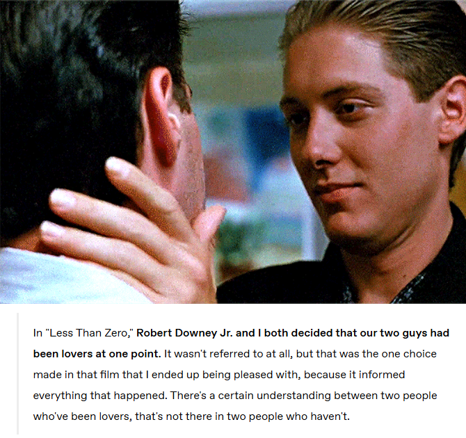 i think of james spader saying this pretty often