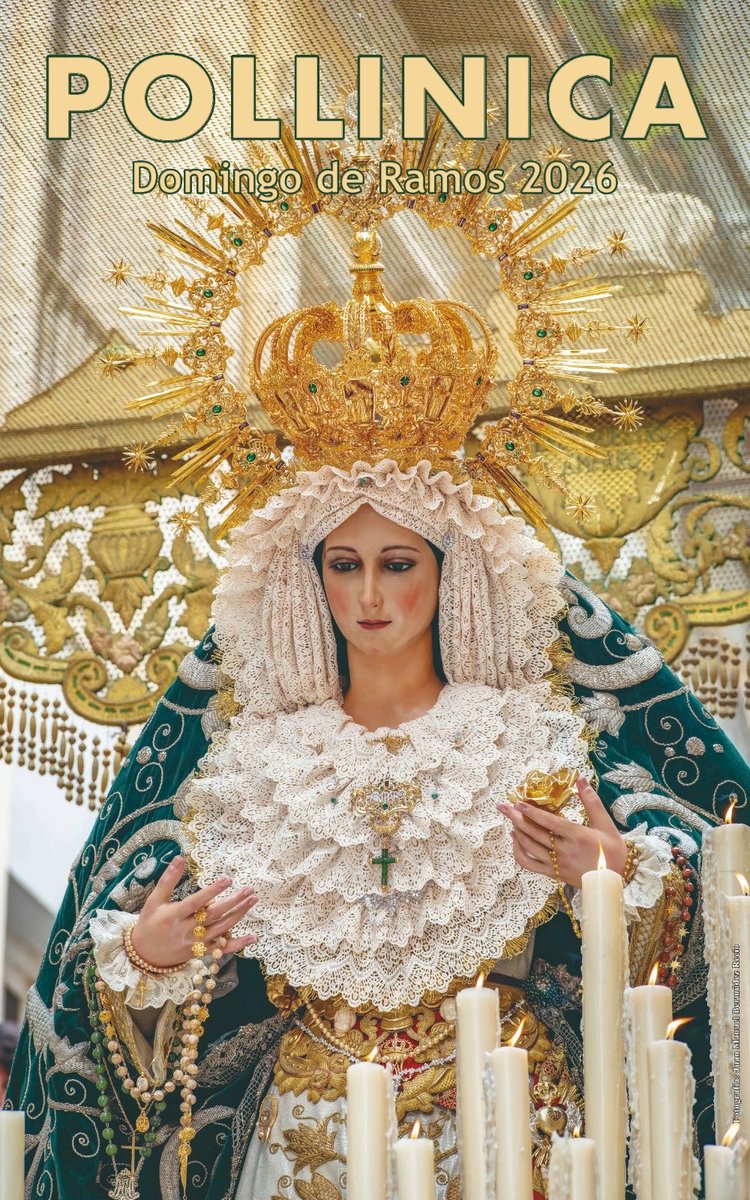 DOMINGO DE RAMOS | Cartel oficial de la salida procesional del Domingo de Ramos 2026 de la Real Cofradía de Pollinica, obra de Juan Manuel Bermúdez Recio bajo el título “Amparo de Málaga”.

#CofradíasMLG #SoyPollinico