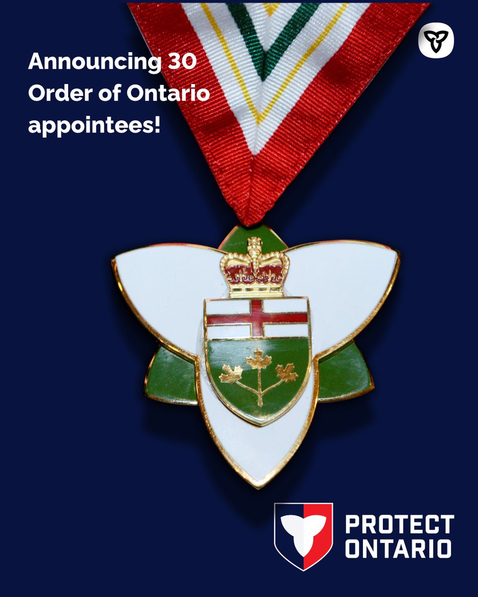 ontariomcm's tweet photo. #ICYMI: The 2025 Order of Ontario appointees have been announced! 👏
Ontario’s highest honour celebrates 30 exceptional individuals for their outstanding contributions to our province.
🔗 Learn more: https://t.co/hlUndd9xHI
#OrderOfON #ONHonours #ONAwards #Diversity #Inclusion https://t.co/JnQu1B2LhH