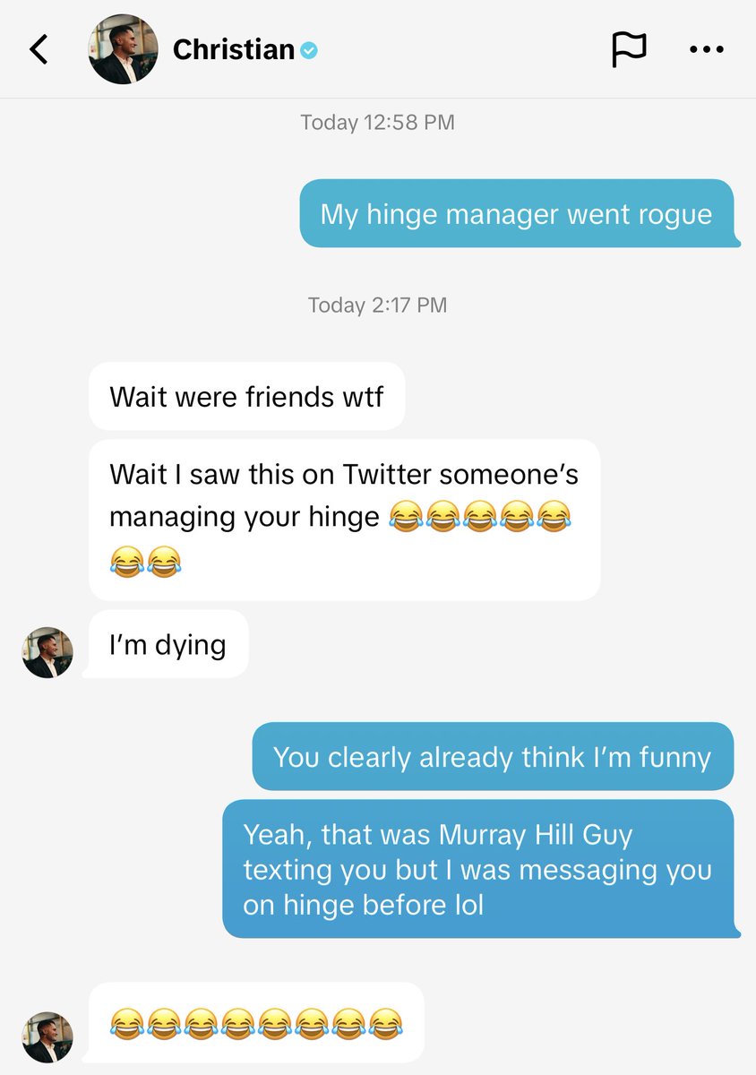 raqisright's tweet image. Imagine having the honor to flirt with THE ⁦@MurrayHillGuy1⁩ #nohomo (probs)