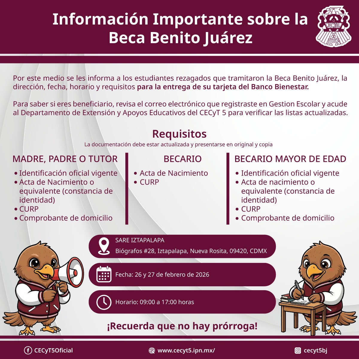 CECYT5 Benito Juárez tweet media