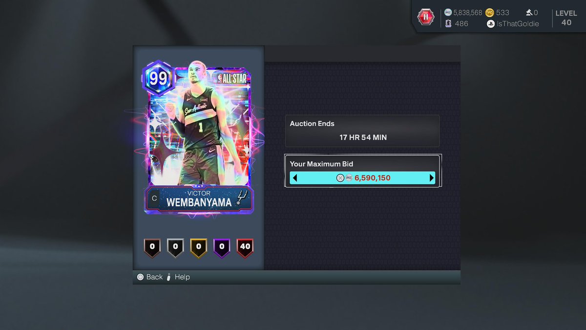 I’ll never achieve 99 wemby. so big ups to you goats that pulled him/have him.