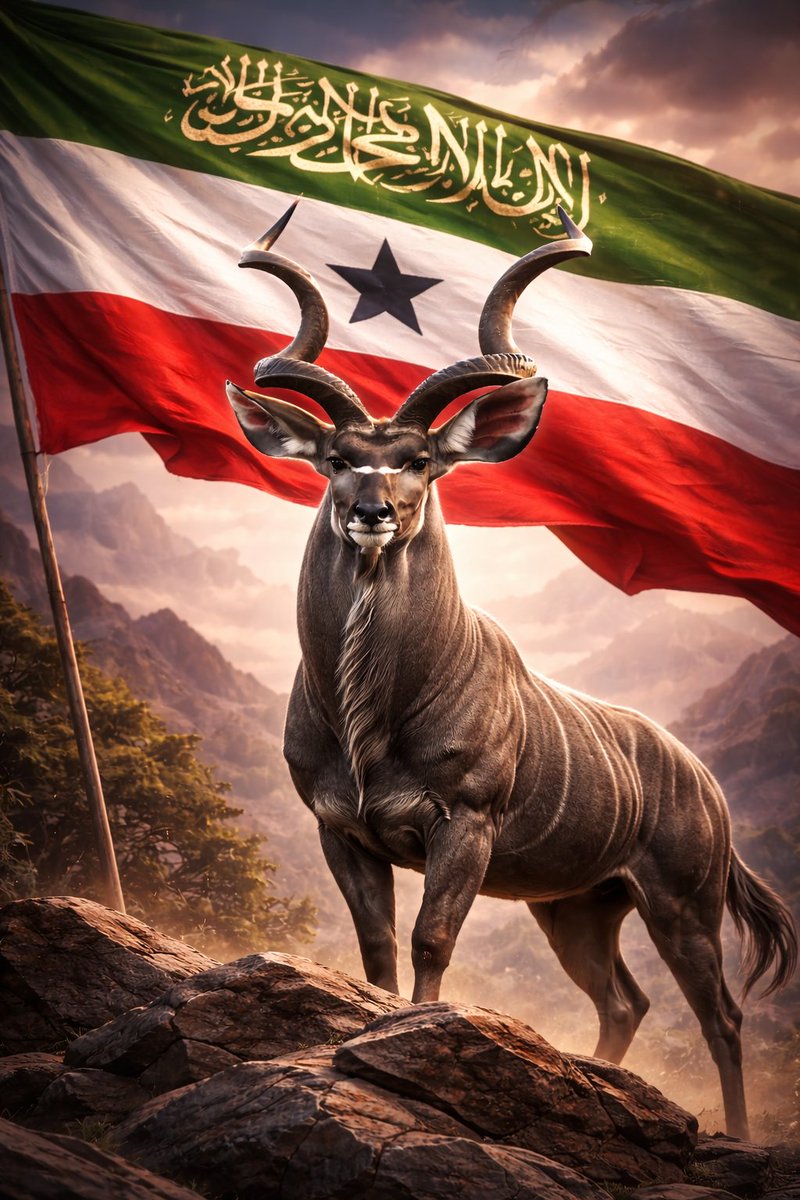 sldo_org's tweet photo. الحيوان الوطني لجمهورية صوماليلاند - أرض الصومال، هو الكودو الأكبر (Tragelaphus strepsiceros)، أحد أكثر الظباء جمالًا وهيبة في القارة الإفريقية.

يتميّز الكودو بقرونه الحلزونية الطويلة التي قد تتجاوز مترًا ونصف، وبجسمه القوي المتناسق الذي يعكس قدرة عالية على التحمّل والتكيّف مع البيئات الجبلية وشبه الصحراوية التي تنتشر في أرض الصومال. حضوره ليس صاخبًا، لكنه ثابت وواثق — وهي صفات ترتبط بروح الشعب وتاريخه.

الكودو لا يعتمد على الاندفاع، بل على اليقظة والذكاء والقدرة على قراءة محيطه بدقة. يعيش بانسجام مع أرضه، ويتحرك برشاقة رغم قوته، في توازن نادر بين الصلابة والهدوء.

اختياره رمزًا وطنيًا لم يكن مصادفة؛ فهو يجسد السيادة دون استعراض، والقوة دون عدوان، والصمود في وجه التحديات.

كما يقف الكودو شامخًا في جبال وسهول أرض الصومال، تقف الأمة ثابتة — معتزة بتاريخها، واثقة بمستقبلها.
