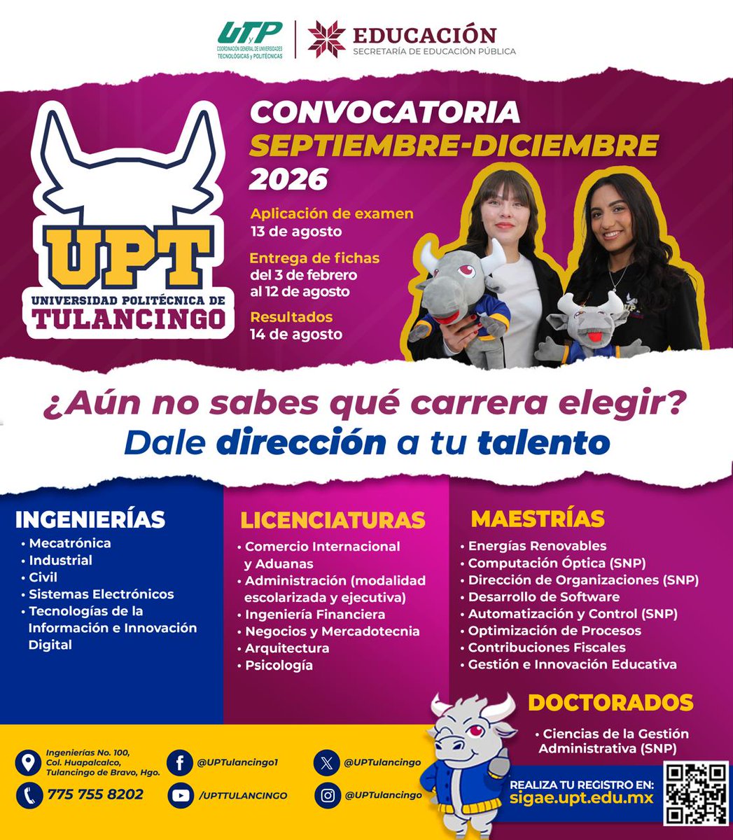 Universidad Politécnica de Tulancingo Oficial tweet media