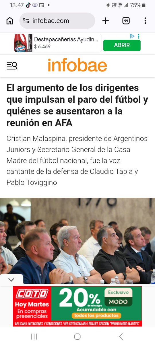 El vocero del paro de la AFA es el presidente de Argentinos jrs, Malaspina ,tiene $1.700.000.000 en cheques sin fondos, hace paro.