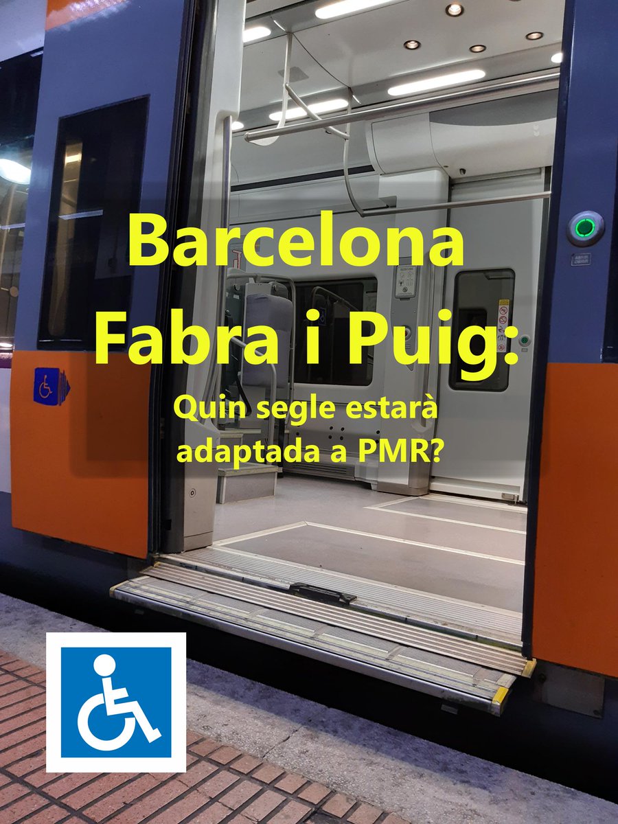 L'estació de #Renfe #ADIF de #Barcelona Fabra i Puig és una de les que registra més trànsit de Catalunya. Està oblidada en el temps, fa 60 anys: andanes baixes, inexistència d'ascensors, escales mecàniques  que poques vegades funcionen, falta de llum. Fins quan?