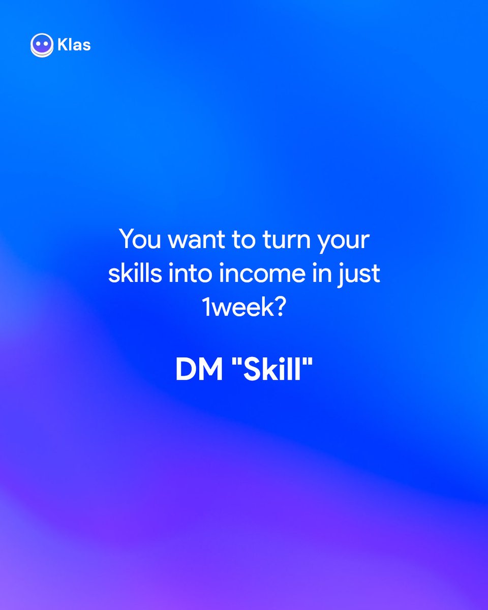 Got knowledge others need? Package it into a class, set your schedule and price, and start earning with Klas.

Ready to monetize your skill in just one week? DM “Skill” to get started.

#Klas #onlinelearning #teachwithklas #learnonklas
