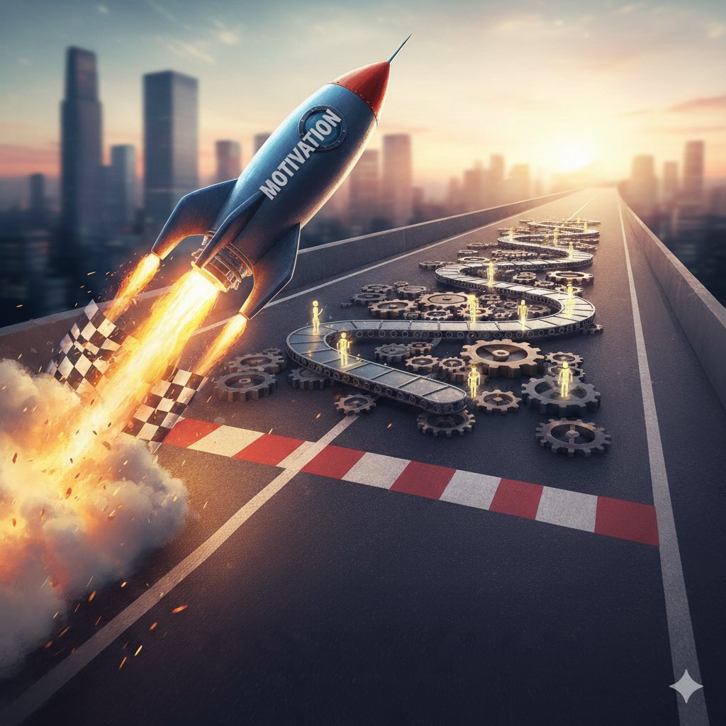 Bose_geek's tweet photo. Hot take 🔥  
We’re not “bad at consistency” — we’re just trying to build discipline using motivation as fuel. Motivation starts the engine. Systems win the race.

What’s one small habit you’re committing to for the next 30 days? 👇

#SelfImprovement #Productivity #Mindset #Growth