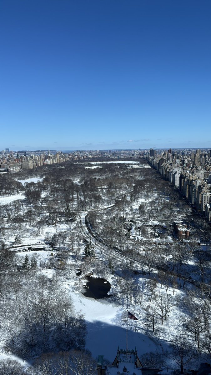 This view never gets old. Central Park. Some of the snow’s finally starting to melt away.