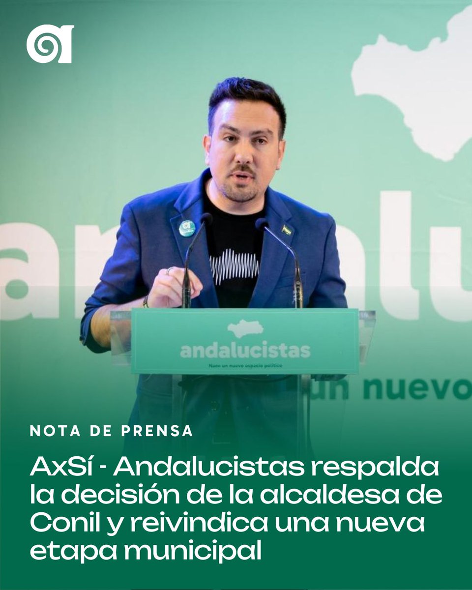 🗣️ La Coordinadora Nacional de Andalucía Por Sí apoya firmemente la decisión de dar por finalizado el acuerdo de gobierno en el Ayuntamiento de Conil. Cuando se rompe la confianza y se anteponen intereses electorales a las necesidades del pueblo, la responsabilidad es actuar.