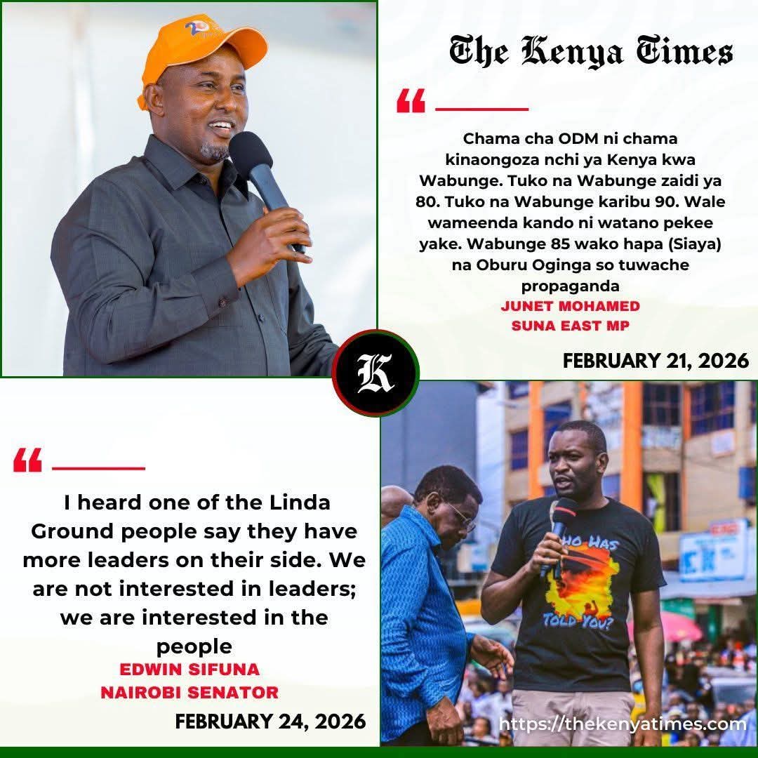 Hon <a href="/JunetMohamed/">JUNET MOHAMED, E.G.H, MP.</a> read the lips of <a href="/edwinsifuna/">Edwin Sifuna</a>. You and your bregade are after powa! #Power. 

We are after empowerment for mwananchi.  

<a href="/TheODMparty/">The ODM Party</a>
Is made up of #LindaMwananchi vs #LindaTumbo

Or #WauzaChamaVsWalindaChama