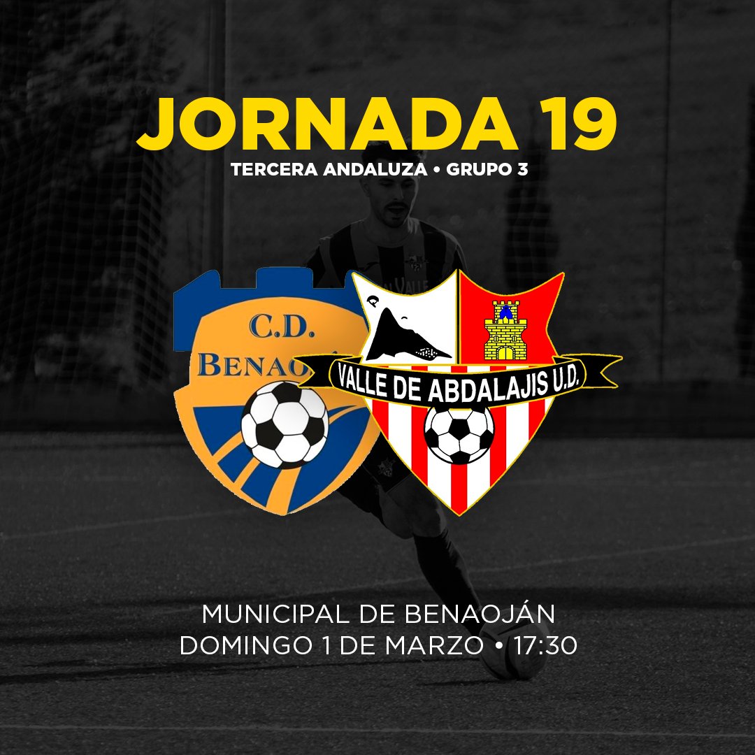 🚌 Tras la jornada de descanso, este próximo fin de semana recuperamos el partido aplazado visitando al Benaoján.

🆚 CD Benaoján
🏆 Jornada 19
📅 Domingo, 1 de marzo
⌚ 17:30 horas
🏟 Municipal de Benaoján

#BenaojánValle