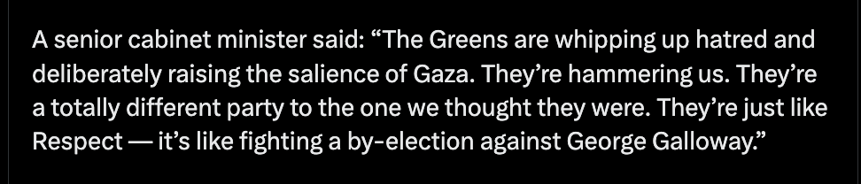 Labour chose to facilitate genocide.

There is no greater crime than genocide. It is the crime of crimes.

If Labour didn't want to make it salient, they should have just not facilitated genocide.

Instead of crying over accountability, they should beg for forgiveness.
