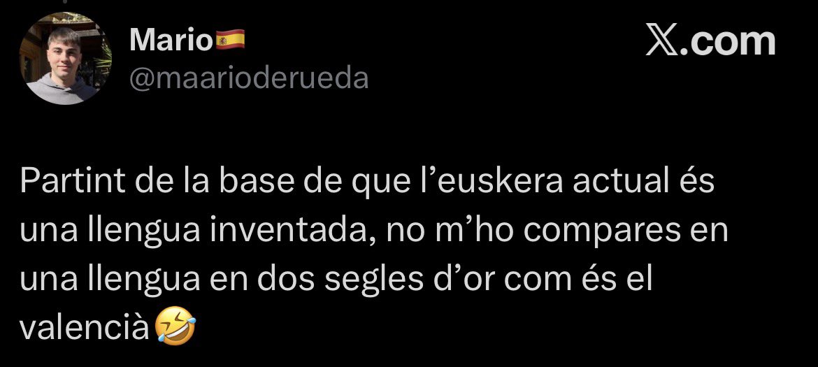 El basc és una llengua inventada, no com la resta de llengües, que naixen d’un arbre.

Ja has de ser mongolo, ja…