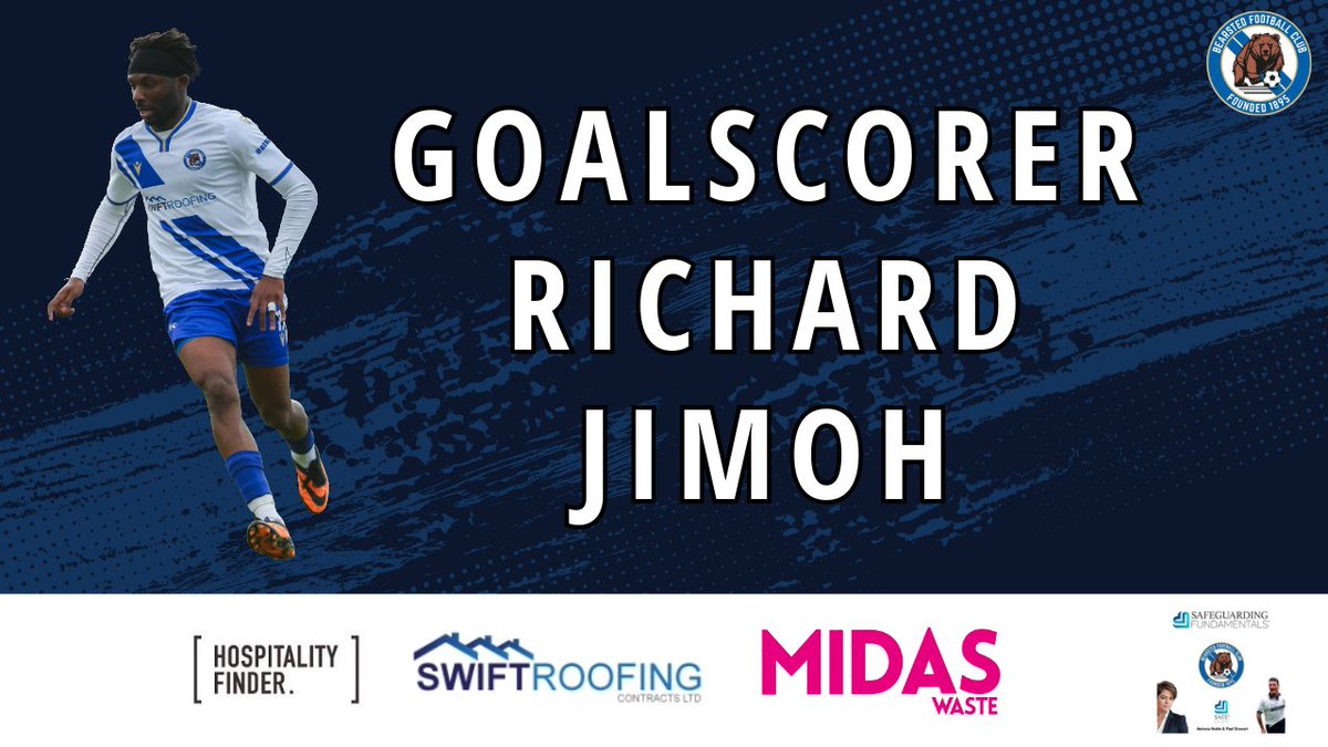 Bearsted_FC's tweet photo. GOAL: BEARSTED 1-0 Hythe Town - Richard Jimoh (28') https://t.co/uISlVhALFe