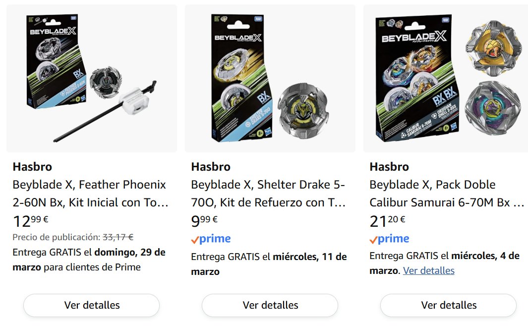 🧐Llegan más Beyblade X de Hasbro a Amazon España, ya tenemos disponible los remoldes Hack Viking y Ridge Triceratops entre otros.
Triceratops: amzn.to/47aZNSW
Viking: amzn.to/40tl7zm
Phoenix Feahter: amzn.to/4735ceH
Calibur: amzn.to/4tYZeWo