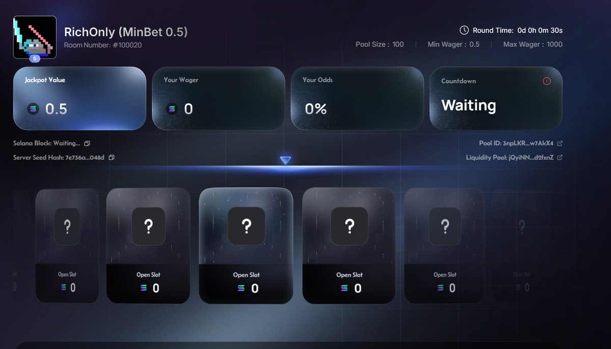 RippleXrpie's tweet photo. I discovered a new #Solana Dapp that could be the next Pumpfun: @1ottdotfun.

This app lets you create a jackpot gambling game with just 0.02 SOL, and you get to share 50% of the creator's revenue.They've fully migrated traditional casino procedures onchain, achieving a complete on-chain process from betting to settlement. 

This means anyone can create or join gambling games without KYC, with fully controllable funds, eliminating any potential for cheating.

I think in some ways, this app is purer than https://t.co/KHQ5dvA9is because there's no insider info here just battles between Degens. 

Your winning odds depend entirely on math, not insiders or sniping.
Plus, it's a better platform for average folks to make their first bucket of gold on-chain, since you just create a room and invite your friends to play. 

It looks so simple, with almost no onboarding cost.During a bear market in the crypto world, there might be no place more exciting than a casino.

Link:https://t.co/QzqTceF0Zt
