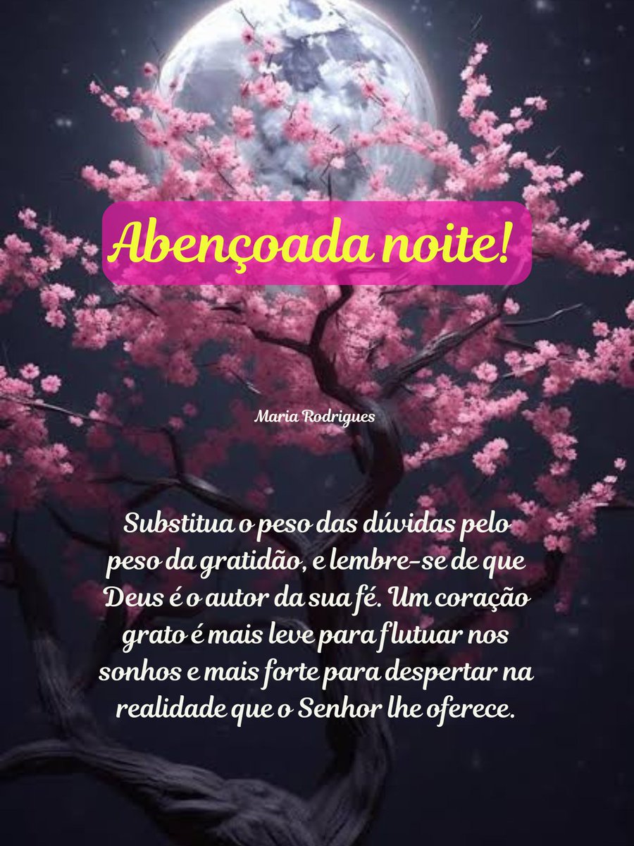 7MariaRodrigues's tweet photo. #boanoite🌙️ #gratidão #Deus #autoridade #senhor https://t.co/YNmKApm5Ck