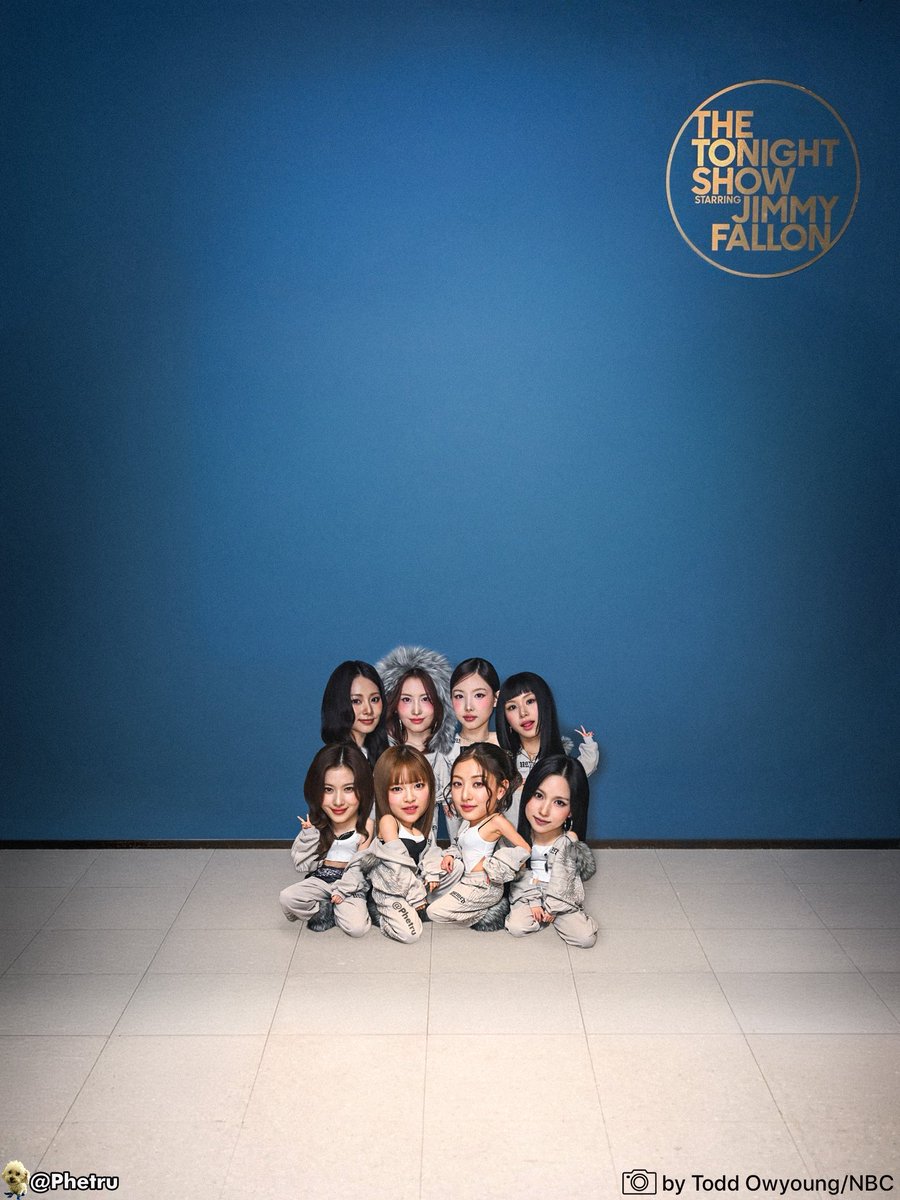 Phetru's tweet photo. TWICE on The Tonight Show with Jimmy Fallon ✨ https://t.co/7A0pP9vZPx