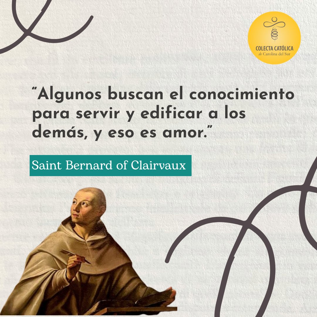 DioceseChas's tweet photo. Knowledge becomes love when it moves us to serve others.
Inspired by the words of St. Bernard of Clairvaux, we’re reminded that what we learn is not meant to be kept, but shared for the good of others.
#CASC #CatholicAppeal https://t.co/cJPX9fSz4S